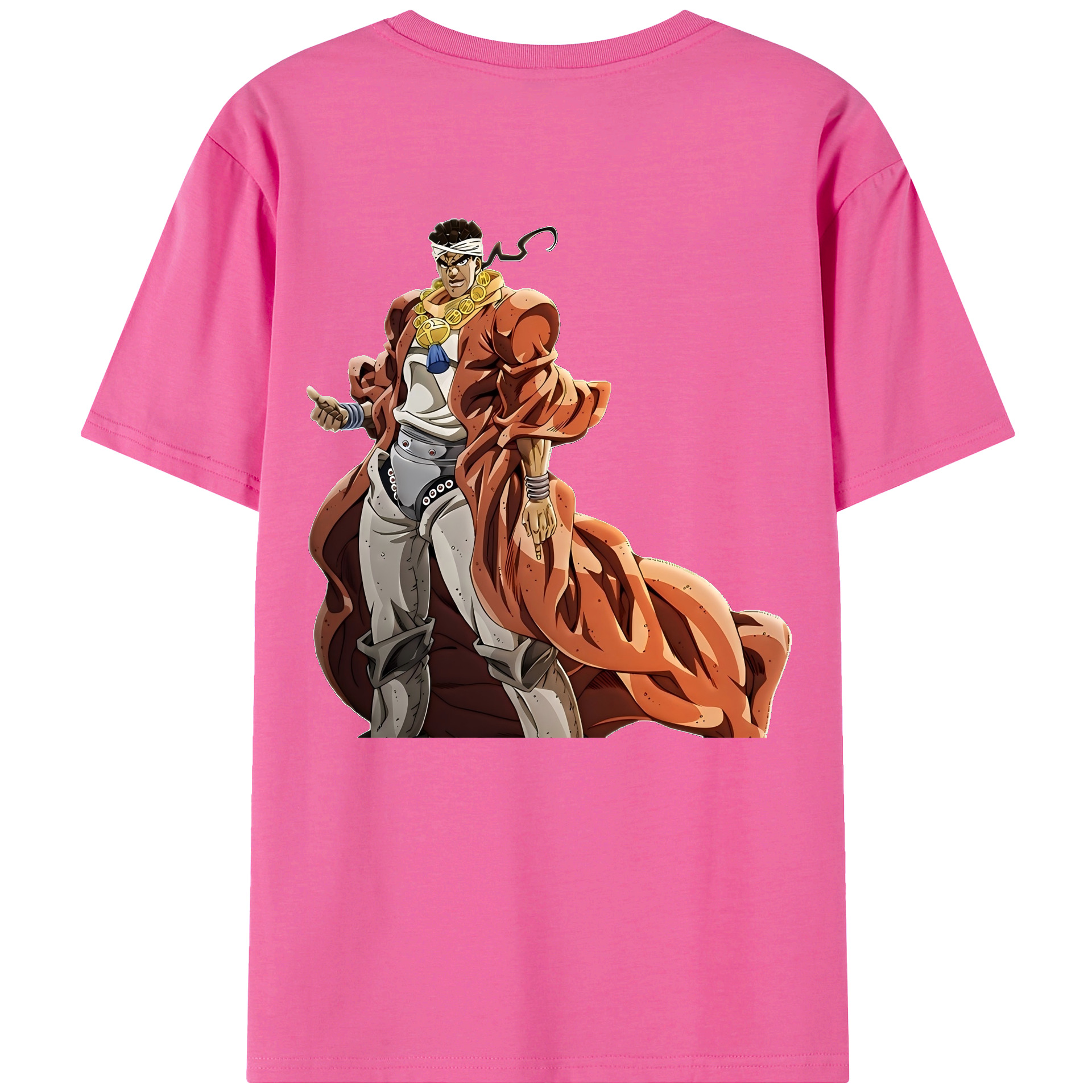 （画像用） ジョジョの奇妙な冒険 ムハンマド?アブドゥル JoJo's Bizarre Adventure Muhammad Avdol レディース半袖Tシャツ(バックプリント)